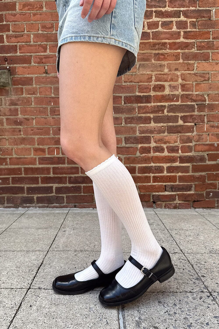 Brandy Melville Great Value / White Long Socks