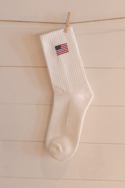 Brandy Melville Value / American Flag Crew Socks
