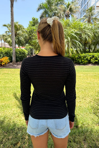 Brandy Melville Essential / Leah Stripe Top