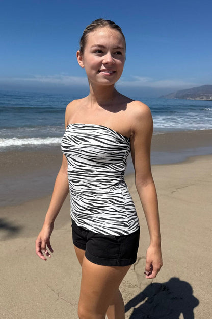 Brandy Melville Smart Buy / Evelyn Zebra Tube Top
